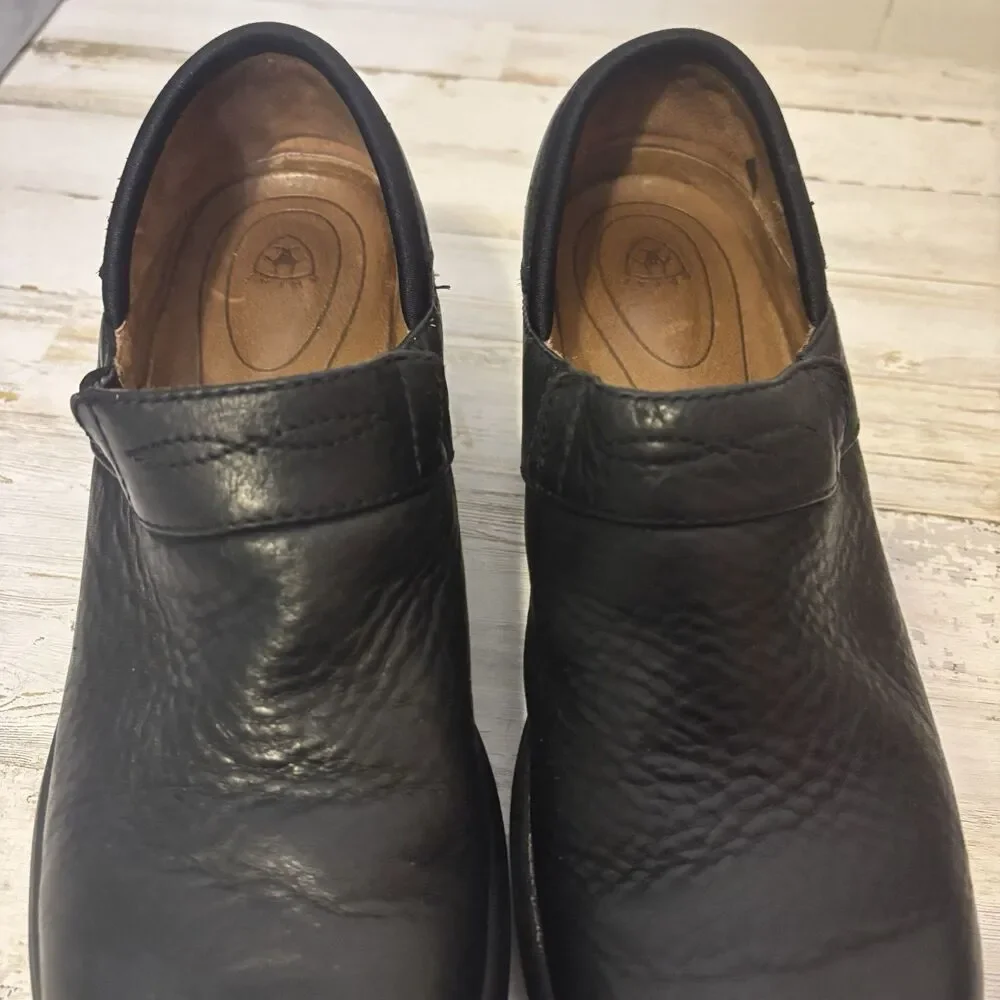 ARIAT Santa Cruz Western Leather Black Clog Comfort Shoes Women's Size 8.5 B - Picture 6 of 13